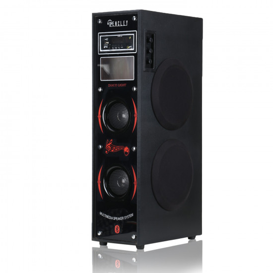 Bencley 100 W Double Woofer Tower Speaker With Bluetooth, Aux, Usb, FM (Black)