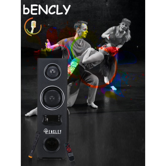 Bencley B1606 Bluetooth Tower Speakers with FM/USB/Mobile/Aux Karaoke Support (62 cm Height)