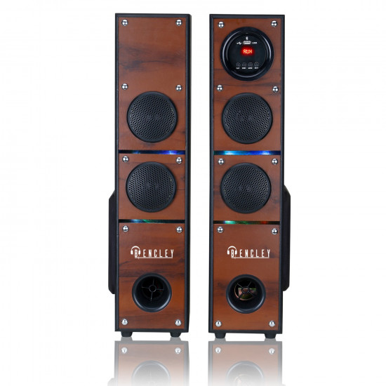 Bencley WLED Double Tower Speakers/Multimedia Speaker/Home Theatre with Bluetooth FM Pen Drive Mobile Aux Support (64 cm Height)